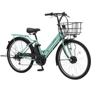 電動アシスト自転車 グラウスアシスト 26インチ 外装6段変速 幅広タイヤ アクアブルー ASFAT266KDZ