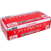 業務用 No.1022 エブケアPVCグローブ 半透明 パウダーフリー 使い捨て手袋 Mサイズ 100枚入
