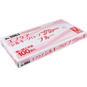 業務用 No.3063 エブケアシルキーグローブ 使い捨て手袋 ブルー 箱入 Mサイズ 100枚入