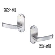 Jレバーハンドルセット №24 小判座・空錠 ニッケル JL-24-1K-N B/S(バックセット) 50mm JL-24-1K-N B/S 50mm
