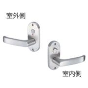 Jレバーハンドルセット №24 小判座・表示錠 ニッケル JL-24-4K-N B/S(バックセット) 60mm JL-24-4K-N B/S 60mm