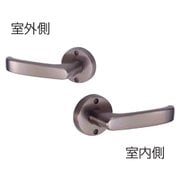 Jレバーハンドルセット №24 丸座・空錠 ブラウン JL-24-1M-Br B/S(バックセット) 50mm JL-24-1M-Br B/S 50mm