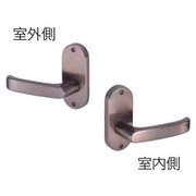 Jレバーハンドルセット №24 小判座・空錠 ブラウン JL-24-1K-Br B/S(バックセット) 50mm JL-24-1K-Br B/S 50mm