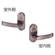 Jレバーハンドルセット №24 小判座・表示錠 ブラウン JL-24-4K-Br B/S(バックセット) 60mm JL-24-4K-Br B/S 60mm