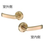 Jレバーハンドルセット №24 丸座・空錠 サテンゴールド JL-24-1M-SG B/S(バックセット) 60mm JL-24-1M-SG B/S 60mm