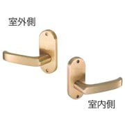Jレバーハンドルセット №24 小判座・空錠 サテンゴールド JL-24-1K-SG B/S(バックセット) 50mm JL-24-1K-SG B/S 50mm
