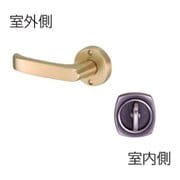Jレバーハンドルセット №24 丸座・戸襖錠 サテンゴールド JL-24-2M-SG B/S(バックセット) 65mm JL-24-2M-SG B/S 65mm