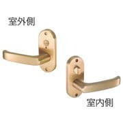 Jレバーハンドルセット №24 小判座・表示錠 サテンゴールド JL-24-4K-SG B/S(バックセット) 60mm JL-24-4K-SG B/S 60mm