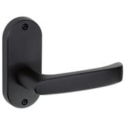 Jレバーハンドルセット №24 小判座・空錠 つや消しブラック JL-24-1K-ZB B/S(バックセット) 50mm JL-24-1K-ZB B/S 50mm