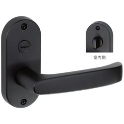 Jレバーハンドルセット №24 小判座・内締錠 つや消しブラック JL-24-3K-ZB B/S（バックセット） 50mm JL-24-3K-ZB B/S 50mm