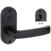 Jレバーハンドルセット №24 小判座・内締錠 つや消しブラック JL-24-3K-ZB B/S(バックセット) 50mm JL-24-3K-ZB B/S 50mm