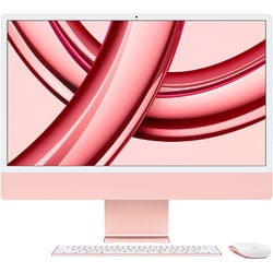 iMac 24インチ 4.5K Retinaディスプレイ Apple M3チップ/8コアCPU/10コアGPU/SSD 512GB/メモリ 8GB ピンク MQRU3J/A