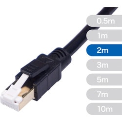 ヨドバシカメラオリジナル LANケーブル CAT8準拠 爪の折れないハードタイプ より線 2m ブラック CAT8H-2BK