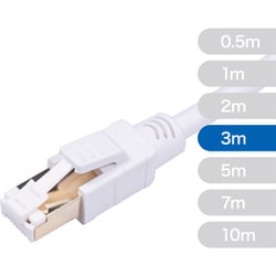 ヨドバシカメラオリジナル LANケーブル CAT8準拠 爪の折れないハードタイプ より線 3m ホワイト CAT8H-3WT