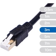 ヨドバシカメラオリジナル LANケーブル CAT8準拠 爪の折れないハードタイプ より線 3m ブラック CAT8H-3BK