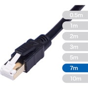 ヨドバシカメラオリジナル LANケーブル CAT8準拠 爪の折れないハードタイプ より線 7m ブラック CAT8H-7BK