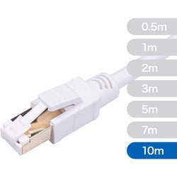 ヨドバシカメラオリジナル LANケーブル CAT8準拠 爪の折れないハードタイプ より線 10m ホワイト CAT8H-10WT