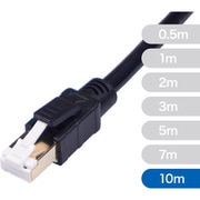 ヨドバシカメラオリジナル LANケーブル CAT8準拠 爪の折れないハードタイプ より線 10m ブラック CAT8H-10BK