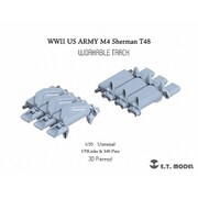 P35-083 1/35 WWII アメリカ M4シャーマン中戦車用 T48型ダックビル （タイプ2）付 可動式履帯 [プラモデル用パーツ]