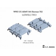 P35-089 1/35 WWII アメリカ M4シャーマン中戦車用 T62型 可動式履帯 [プラモデル用パーツ]