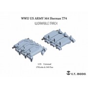 P35-090 1/35 WWII アメリカ M4シャーマン中戦車用 T74型 可動式履帯 [プラモデル用パーツ]
