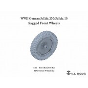 P35-124 1/35 WWII ドイツ Sd.Kfz.250/Sd.Kfz.10用 自重変形タイヤセット 2個入 （ドラゴン用） [プラモデル用パーツ]