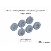 P35-127 1/35 現用 アメリカ M142高機動ロケット砲システム（ハイマース）用 自重変形タイヤセット 6個入 （トランペッター用） [プラモデル用パーツ]