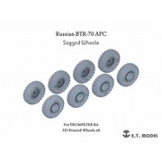P35-128 1/35 現用 ロシア/ソビエト BTR-70装甲兵員輸送車用 自重変形タイヤセット 8個入 （トランペッター用） [プラモデル用パーツ]