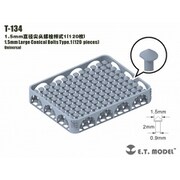 T-134 1.5mm 尖頭ボルト タイプ1 120個 [プラモデル用パーツ]