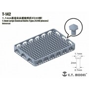 T-142 1.1mm 尖頭ボルト タイプ2 240個 [プラモデル用パーツ]