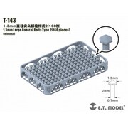 T-143 1.3mm 尖頭ボルト タイプ2 160個 [プラモデル用パーツ]