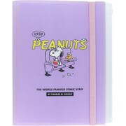限定 ゴムバンド付クリアファイル5P+F PEANUTS AMERICAN TASTE 10 バイオレット S2138093