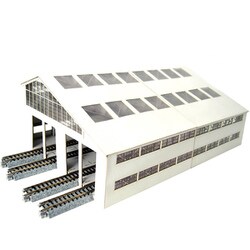 1034 Nスケール ペーパーキット 車庫基本キットK （複線間隔 33mm） [鉄道模型用品]