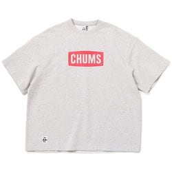 オーバーサイズドショートスリーブチャムスクルートップループパイル Oversized S/S CHUMS Crew Top LP CH00-1446 G045 H/Gray×Red Mサイズ [アウトドア カットソー メンズ]