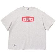 オーバーサイズドショートスリーブチャムスクルートップループパイル Oversized S/S CHUMS Crew Top LP CH00-1446 G045 H/Gray×Red Mサイズ [アウトドア カットソー メンズ]