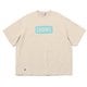 オーバーサイズドショートスリーブチャムスクルートップループパイル Oversized S/S CHUMS Crew Top LP CH00-1446 G074 Greige x Green Mサイズ [アウトドア カットソー メンズ]