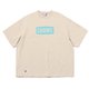 オーバーサイズドショートスリーブチャムスクルートップループパイル Oversized S/S CHUMS Crew Top LP CH00-1446 G074 Greige x Green Lサイズ [アウトドア カットソー メンズ]