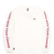 HWYCロングスリーブTシャツ HWYC L/S T-Shirt CH01-2276 W014 White×Red Mサイズ [アウトドア カットソー メンズ]