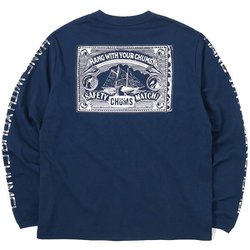 アンチバグチャムスセーフティマッチロングスリーブTシャツ Anti-Bug CHUMS Safety Match L/S T-Shirt CH01-2381 N001 Navy Lサイズ [アウトドア カットソー メンズ]