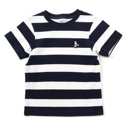 キッズブービーボーダーピケTシャツ Kid's Booby Border Pique T-Shirt CH22-1022 W011 White/Navy KMサイズ [アウトドア トップス 半袖 キッズ]