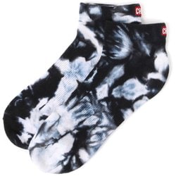 アウトドア ソックス ユニセックス バッジ ロゴ タイダイアンクルソックス Badge Logo Tie-Dye Ankle Socks CH06-1107 Z312 BK TD Sサイズ(22-24cm)