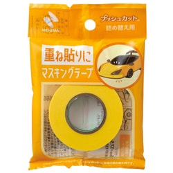テープカッター プッシュカット 詰め替え用マスキングテープ 黄 MT-15PSY