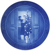 イヤープレート 2024年版 「CHRISTMAS ANTICIPATION」 直径約18cm ブルー 国内正規品 1070754