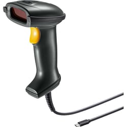 1次元レーザーバーコードリーダー USB Type-C スタンド付き IP45 防塵防水 JANコード ミュート可能 BCR-TC1D1BK