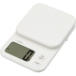 キッチンスケール デジタルスケール エクレ 2kg ホワイト KS-739WT