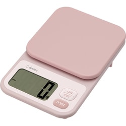 キッチンスケール デジタルスケール エクレ 2kg ピンク KS-739PK