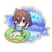 五等分の花嫁∽ ぷちちょこ ステッカー バカンス Ver. 中野三玖 [キャラクターグッズ]