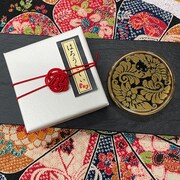 333-11-2 サンリオキャラクターズ KABUKU はろうきてい コンパクトミラーS 丸花 フラット 黒 [キャラクターグッズ]