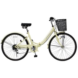 折り畳み自転車 ACTIVE PLUS（アクティブプラス） 26インチ 6段変速 オフホワイト MG-AP266NL