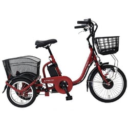 ロータイプ電動アシスト三輪自転車 E-Parton（イーパートン） フロント18インチ/リア14インチ ブリックレッド（マット） BEPN18